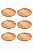 Jogo 6 Pratos para Churrasco 20x20x2cm Madeira Teca WoodArt - Imagem 1