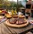 Jogo 6 Pratos para Churrasco 20x20x2cm Madeira Teca WoodArt - Imagem 2