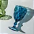 Jogo com 6 Taças de Acrílico Diamond Azul 330ml - Lyor - Imagem 4