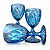 Conjunto 6 Taças 330ml Acrílico Diamond - Azul - Imagem 1