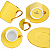 Jogo de Xícaras com Pires para Café 100ml Fanzini 12 Peças Porcelana New Bone China Colorido - Imagem 2