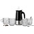Kit com Cafeteira Italiana Alumínio 300ml e Xícaras de Vidro 100ml 5 Peças para Café - Imagem 1