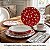 Aparelho de Jantar 20 Peças Porcelana Leaves Composé Vermelho e Branco Casambiente Saldão - Imagem 3