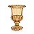 Vaso Grande de Vidro Cor Âmbar Base Hexagonal 26x21cm - Imagem 1
