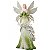 Anjo Decorativo Segurando Faixa Peace 39x25cm Metal - Imagem 1
