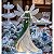 Anjo Decorativo com Folhas 39cm Madreperola Metal - Imagem 3