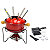 Aparelho Para Fondue Esmaltado com Jogo De Raclette 17 Peças - Imagem 7