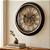Relógio de Parede Redondo 40cm Moldura com Interior Vazado Patina Dourado e Preto - Imagem 2