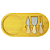 Conjunto de Tábua para Queijos 4 Peças Aço Inox e Madeira 36x18x1,3cm - Imagem 1
