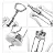 Saca Rolhas Manual Liga de Zinco e Inox 3,5x6x6,5cm - Imagem 2