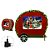 Enfeite Trailer com Cenário Natalino Decoração com Luz Som e Movimento Bivolt - Imagem 2