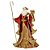 Boneco Papai Noel com Cajado 49cm Decoração Natalina de Metal Folha de Ouro e Madrepérola - Imagem 1