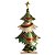 Árvore de Natal Decorativa 63,5cm Metal com Folha de Ouro Glitter e Madrepérola - Imagem 1