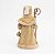 Boneco Papai Noel 40cm Decoração de Natal Com Música e Movimento Dourado e Champanhe - Imagem 2