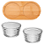 Jogo com Bowls de Vidro e Bandeja de Bambu 3 Peças para Servir - Imagem 3