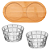 Jogo com Bowls de Vidro e Bandeja de Bambu 3 Peças para Servir - Imagem 5