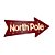 Placa Natalina Para Parede Com Led Escrita North Pole 46cm - Imagem 2