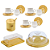 Conjunto Para Servir Café Lanche 16 Peças Pocerlana Bambu e Acrílico - Imagem 2