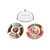 Kit Petisqueira Com 5 Divisórias e Prato de Bolo Natalino 3 Peças Melamine - Imagem 1