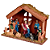 Presépio Com Estábulo 10 Peças Decoração Natalina 19x25x10cm - Imagem 2