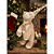 Boneco de Natal Urso em Pé Sisal Bege e Dourado 46x23x18cm - Imagem 3