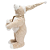 Boneco de Natal Urso em Pé Sisal Bege e Dourado 46x23x18cm - Imagem 2