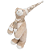 Boneco de Natal Urso em Pé Sisal Bege e Dourado 46x23x18cm - Imagem 1