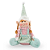 Boneco de Natal Elfo Menina Sentada Rosa e Verde 40cm - Imagem 1
