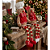Bonecos de Natal Gingerbread Sentados Kit com 2 Peças Menino e Menina Pernas Moles 50cm - Imagem 3