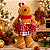 Boneco de Natal Gingerbread Menina em Pé Enfeite Natalino 32cm - Imagem 2