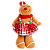 Boneco de Natal Gingerbread Menina em Pé Enfeite Natalino 32cm - Imagem 1