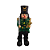 Boneco Natalino Soldado Quebra Nozes Com Luz Perna Mole 12,5cm - Imagem 2