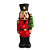 Boneco Soldado Quebra Nozes 20,5cm Enfeite Natalino Cerâmica Com Luz Led - Imagem 3