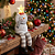 Boneco Natalino de Cerâmica com Luz e Pernas Moles Enfeite de Natal 19,7cm - Imagem 4