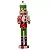 Enfeite Natalino Boneco Soldado Quebra Nozes Doceiro 38cm Madeira Boca Articulável - Imagem 1
