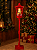 Poste Natalino 185cm Vermelho Enfeite Com Luz Som Neve e Movimento Bivolt - Super Oferta - Imagem 5