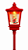 Poste Natalino Vermelho 185cm Enfeite Com Luz Som Neve e Movimento Bivolt - Super Oferta - Imagem 2