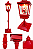 Poste Natalino Vermelho 185cm Enfeite Com Luz Som Neve e Movimento Bivolt - Super Oferta - Imagem 3
