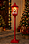 Poste Natalino Vermelho 185cm Enfeite Com Luz Som Neve e Movimento Bivolt - Super Oferta - Imagem 4