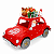 Enfeite Natalino Carro de Metal com Papai Noel e Presentes Iluminado - Imagem 2