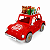 Enfeite Natalino Carro de Metal com Papai Noel e Presentes Iluminado - Imagem 1