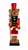 Boneco Urso Quebra Nozes Enfeite Natalino de Madeira e Pelúcia 40cm - Imagem 1