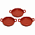 Jogo com 3 Mini Travessas de Porcelana Nórdica Cinza ou Vermelho Matt 20cm - Imagem 2