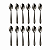 Jogo com 12 Colheres para Sobremesa Aço Inox Preto Gastro Lyor - Imagem 1