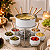 Aparelho de Fondue Giratório Com 21 Peças Aço Inox e Cerâmica - Imagem 2