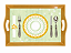 Bandeja Retangular para Servir Refeições com Alças em Fibra Rígida Laqueada 49x32x6cm - Imagem 5