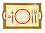 Bandeja Retangular para Servir Refeições com Alças em Fibra Rígida Laqueada 49x32x6cm - Imagem 3