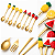 Jogo com 8 Talheres para Sobremesa Fruit Aço Inox Dourado Fosco Wolff - Imagem 3