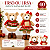 Boneco de Natal Urso ou Ursa 40x22x15cm Decoração Natalina - Imagem 6