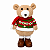 Boneco de Natal Urso ou Ursa 40x22x15cm Decoração Natalina - Imagem 2